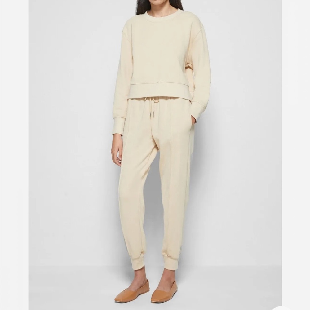 JONATHAN SIMKHAI Sand DUNE Niya Organic Cozy Lounge Seam Terry Track Jogger Pant - Picture 4 of 11